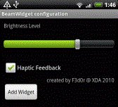 download BeamWidgets LED torch works on my HTC Desire without root apk